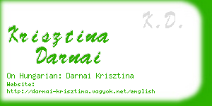 krisztina darnai business card